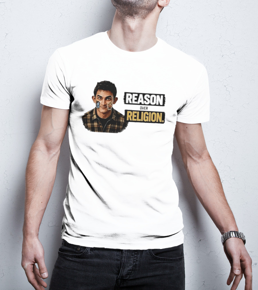 Reason Over Religion Intellectual Message T-Shirt