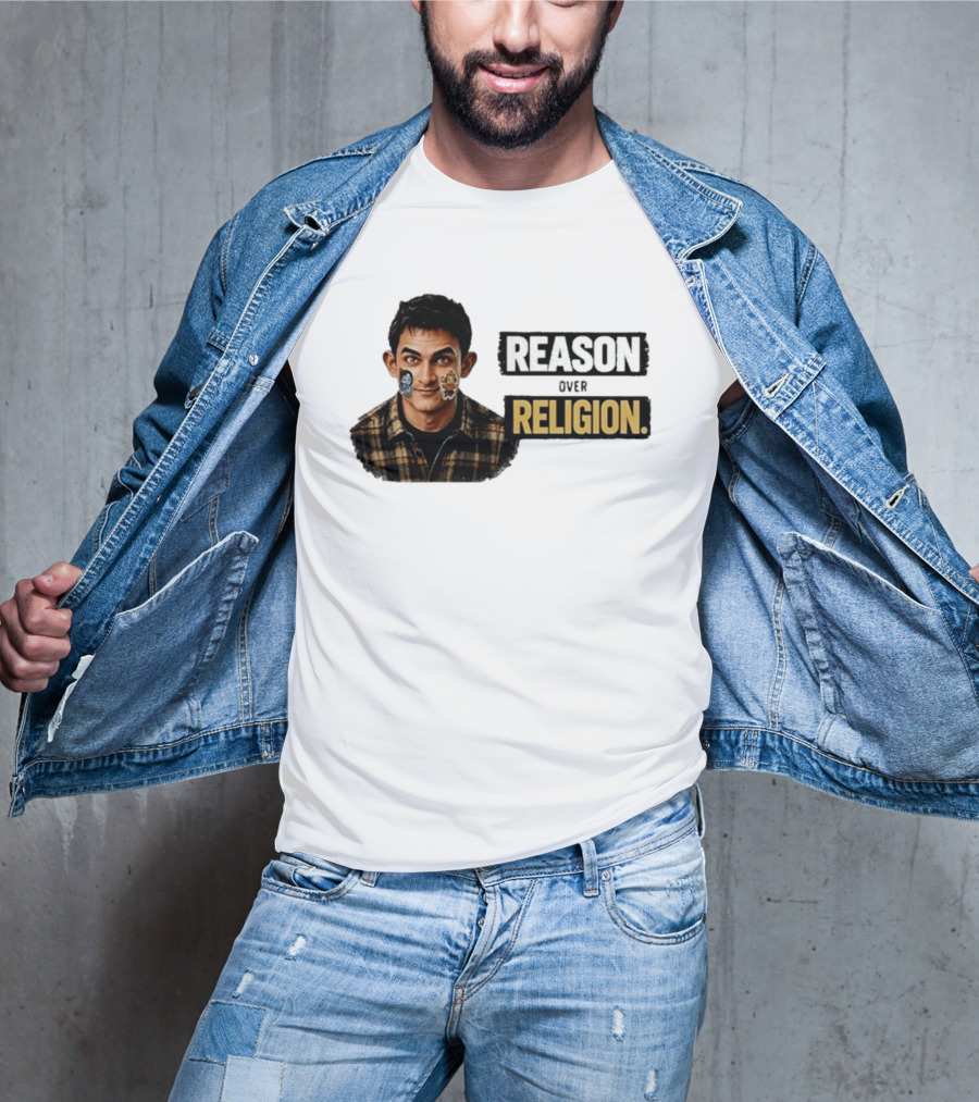 Reason Over Religion Intellectual Message T-Shirt