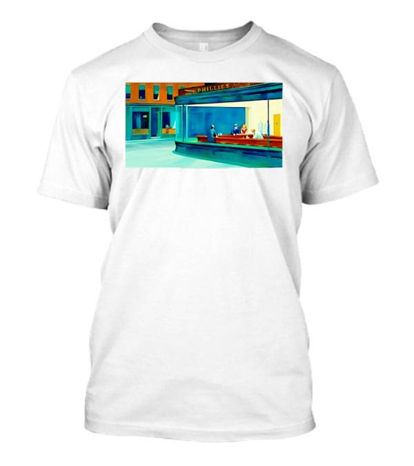 Philly Diner Institute Chicago Edward Hopper Scene T-Shirt