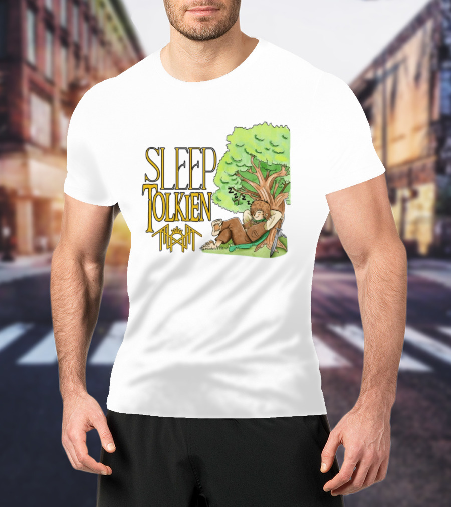 Sleep Tolkien Hobbit Nap Under Tree Fantasy T-Shirt