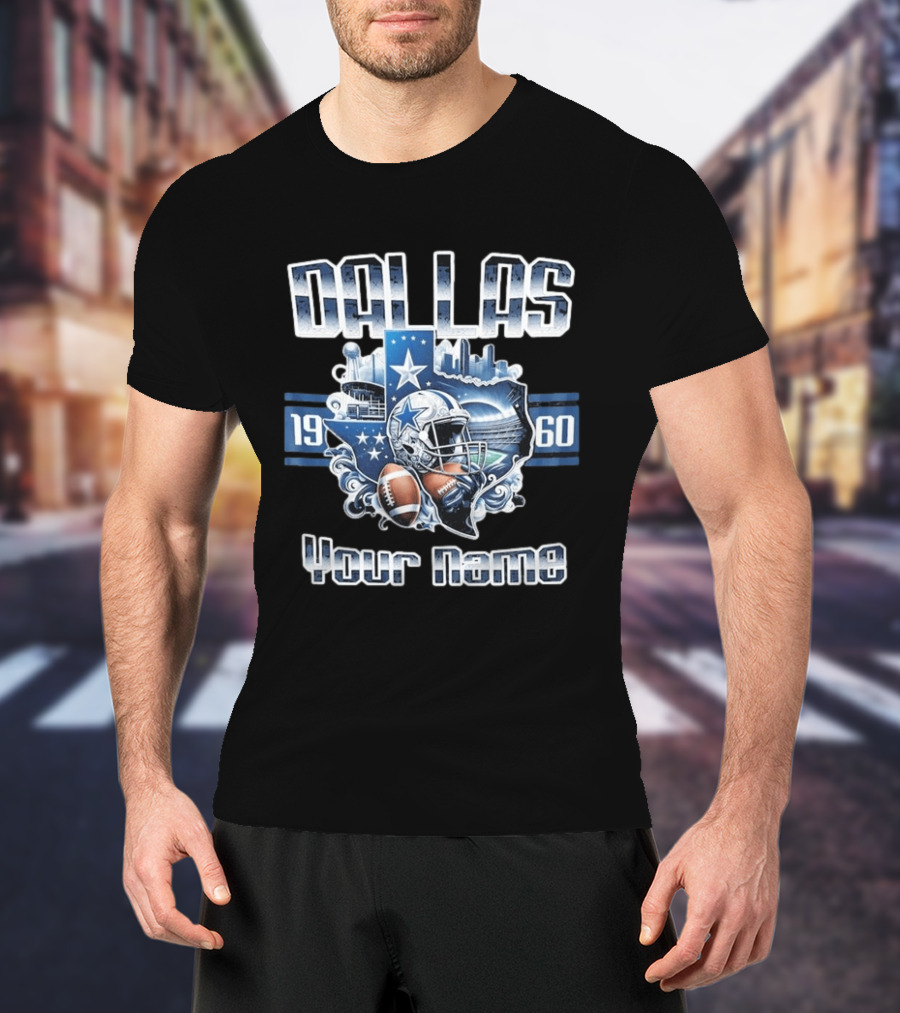 Dallas Cowboys Football 1960 Custom Your Name Option T-Shirt