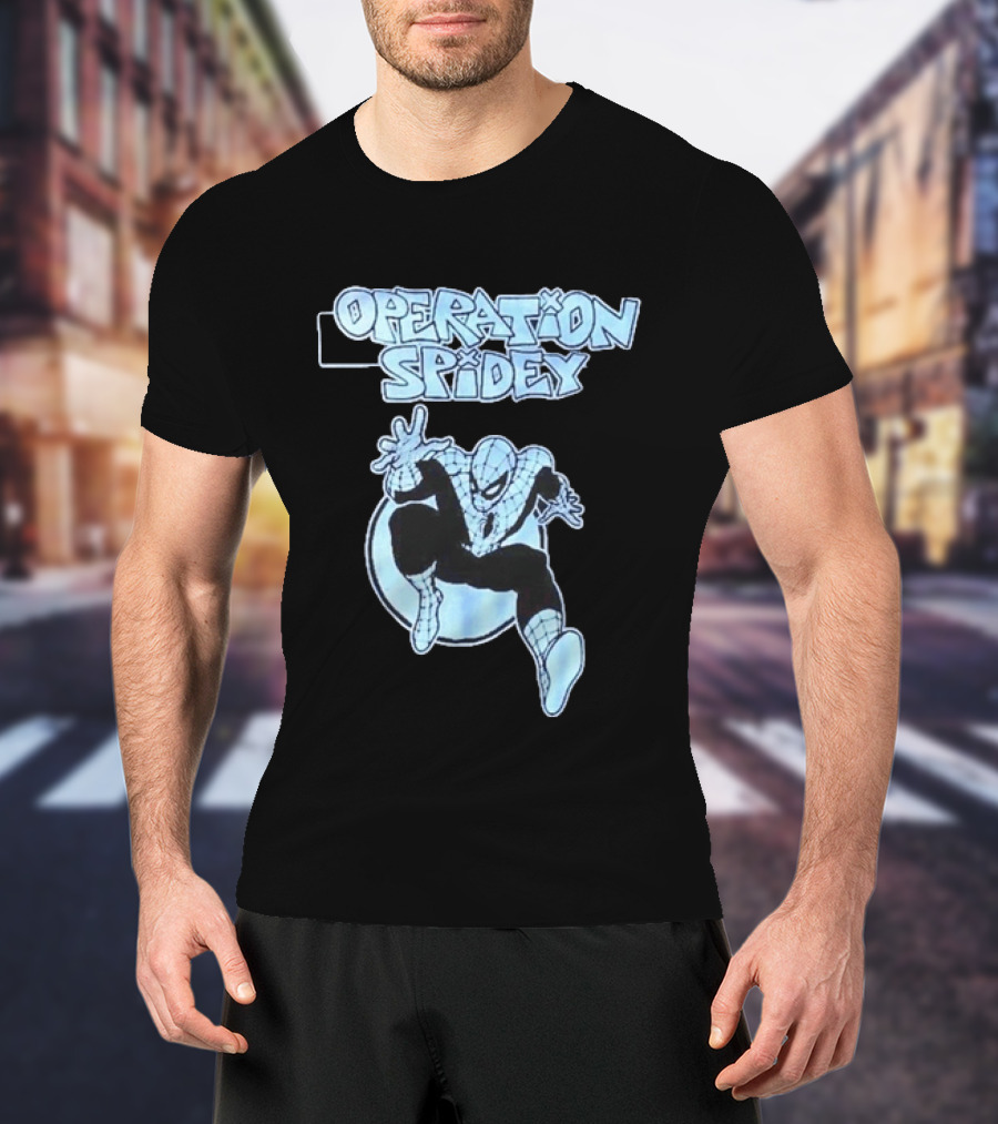 Operation Spidey Marvel Super Hero Spider Man Swinging Into Action T-Shirt