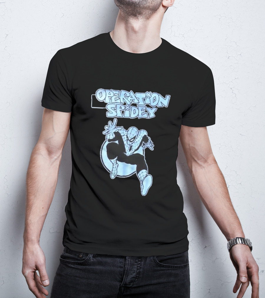 Operation Spidey Marvel Super Hero Spider Man Swinging Into Action T-Shirt
