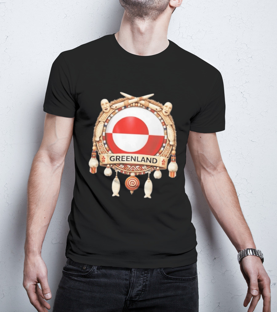 Greenland Native Heritage Circle Emblem Celebrating Cultural T-Shirt