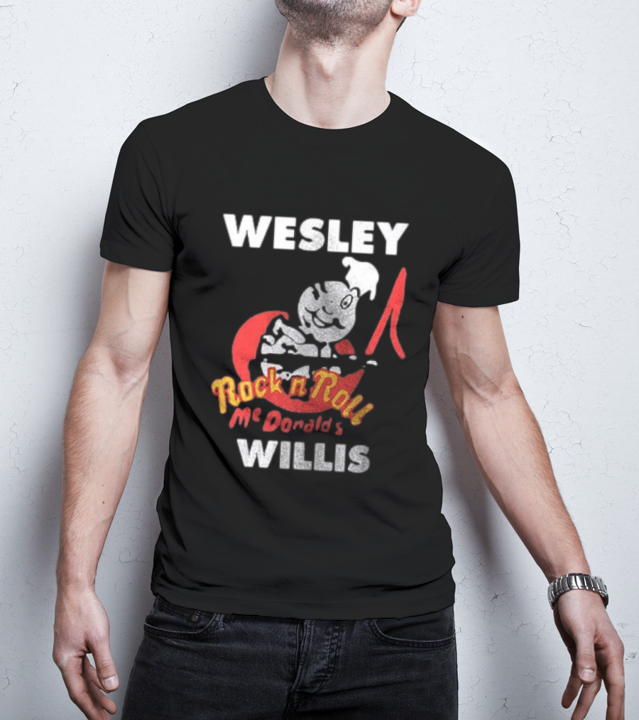 Wesley Willis McDonald's Rock N Roll Cartoon Character Moon T-Shirt