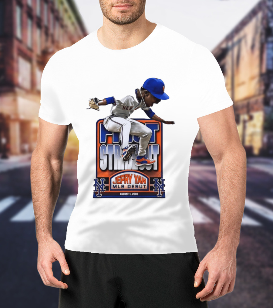 New York Mets Jepry Yan MLB Debut First Strikeout August 1 2008 T-Shirt
