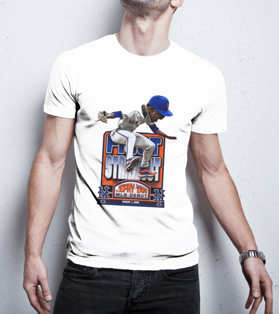New York Mets Jepry Yan MLB Debut First Strikeout August 1 2008 T-Shirt