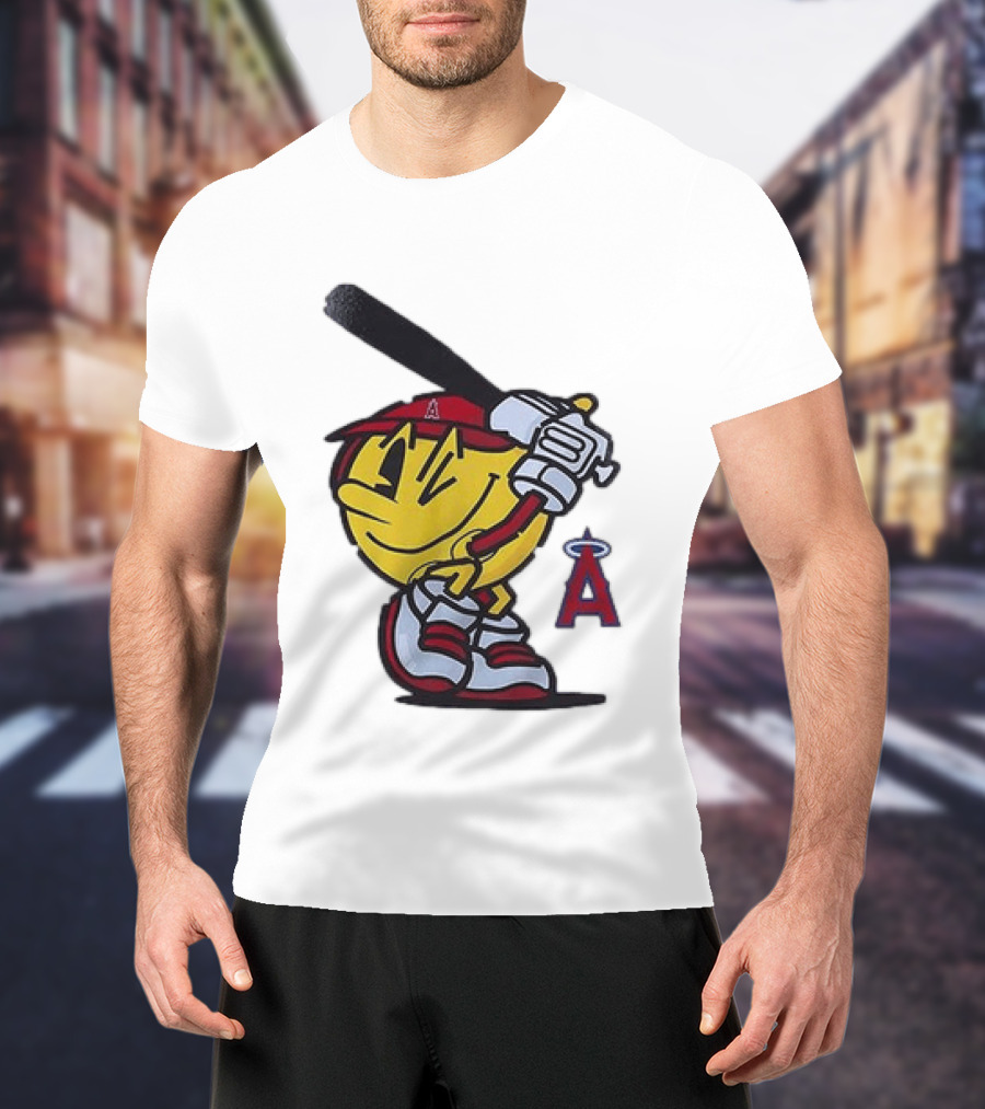 Los Angeles Angels Pacman Baseball T-Shirt