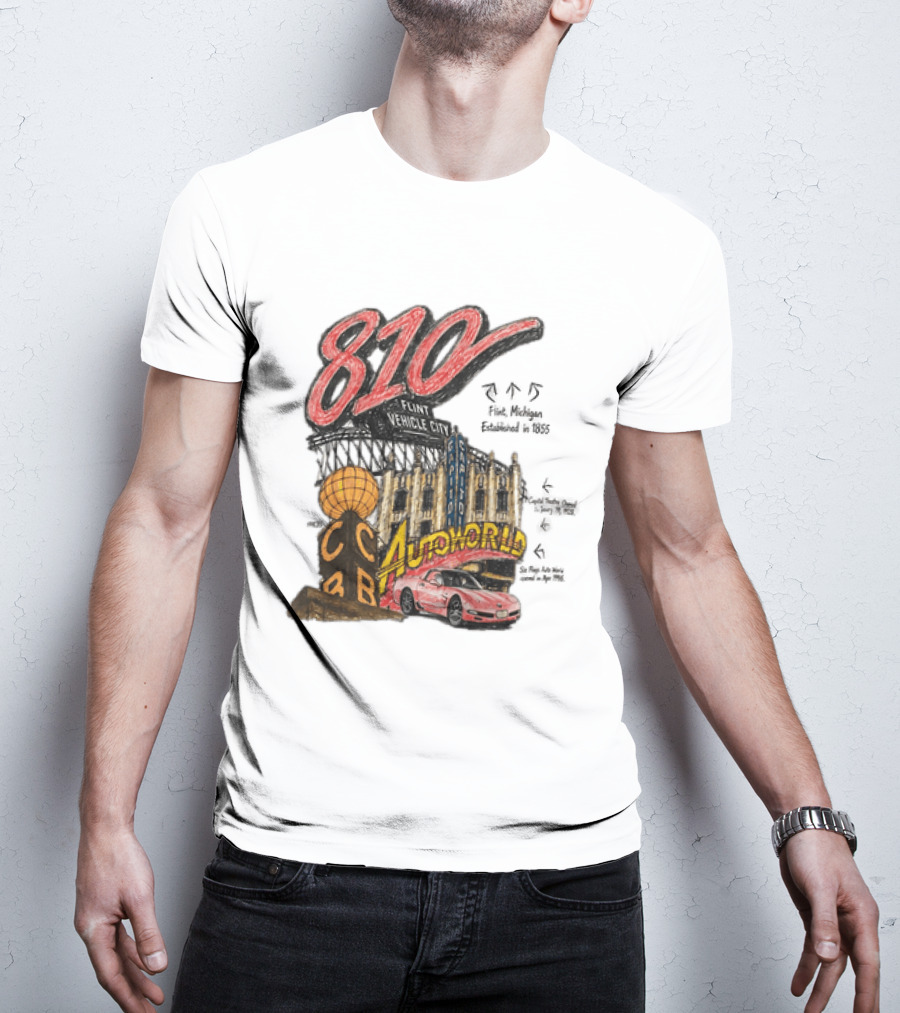 810 Flint Vehicle City Autoworld Grand Fountain Capitol Theatre McDonald's 810 Day Meal T-Shirt