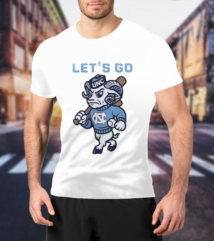 UNC Tar Heels Let's Go Baseball Ram T-Shirt