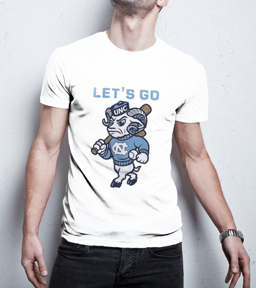 UNC Tar Heels Let's Go Baseball Ram T-Shirt