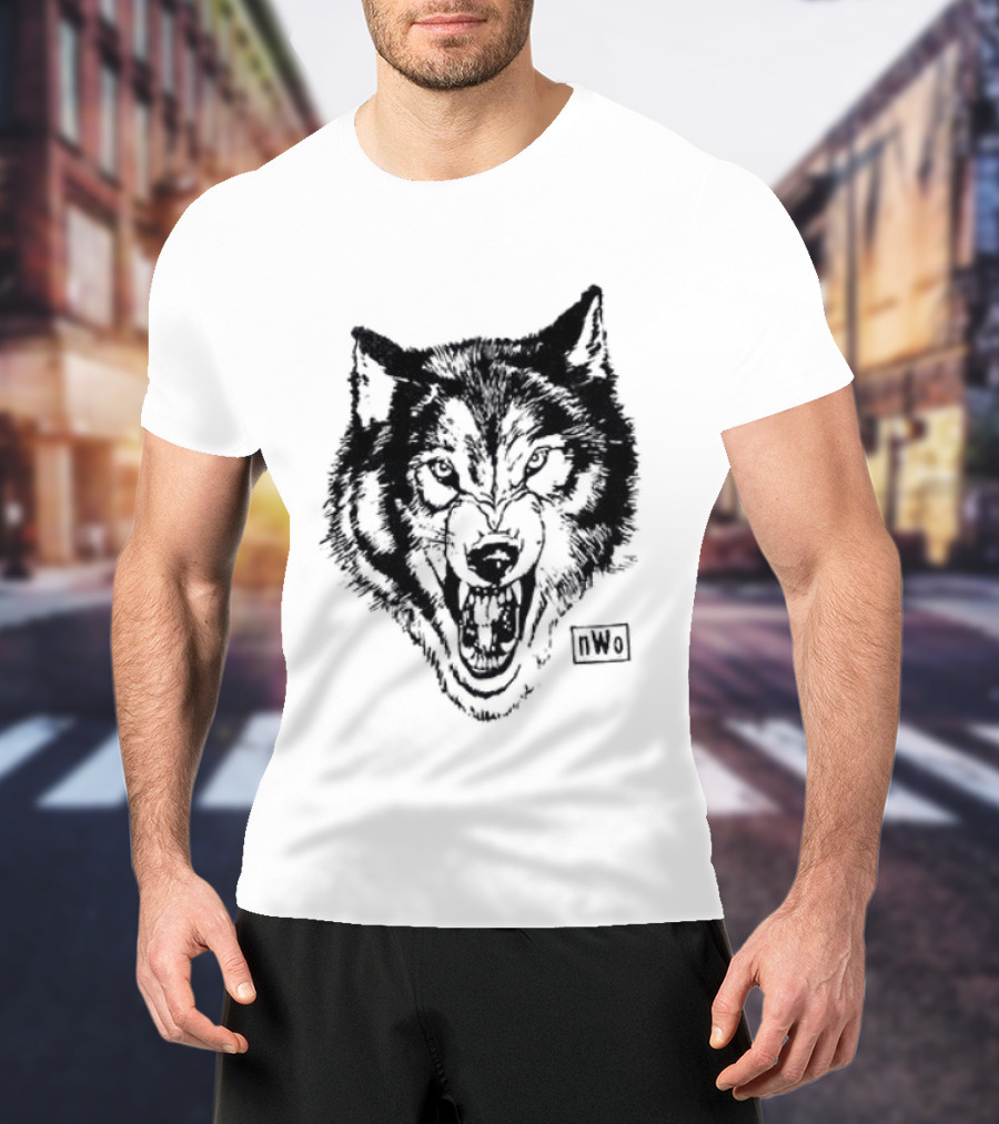 NWO New World Order Wolfpack Black Wolf Head T-Shirt