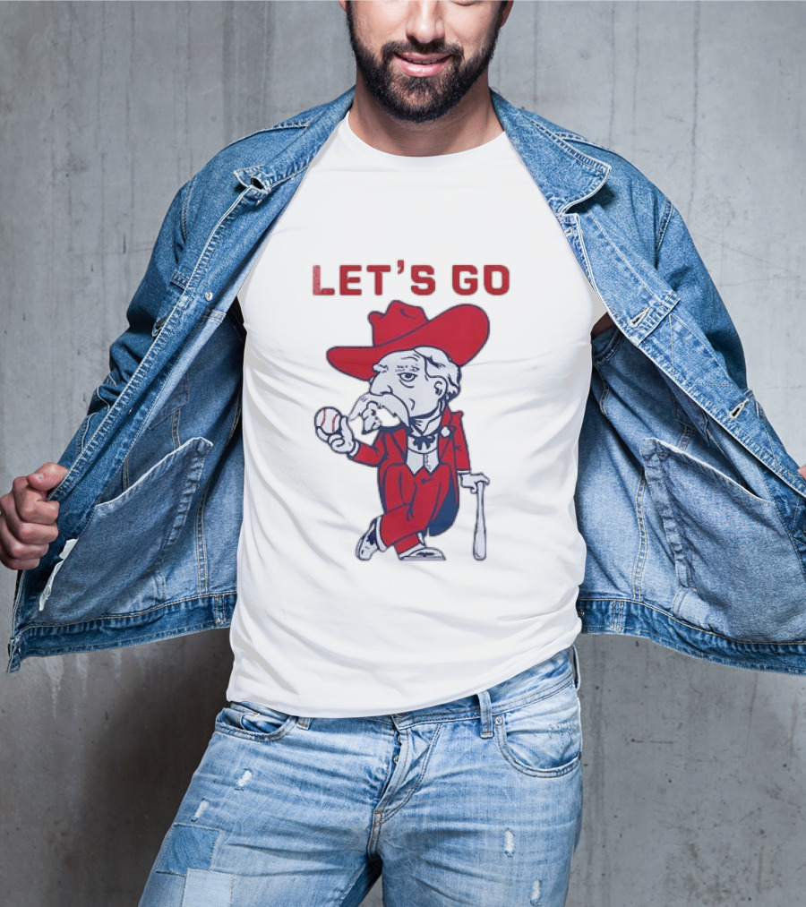 Ole Miss Rebel Mascot Let's Go Baseball T-Shirt