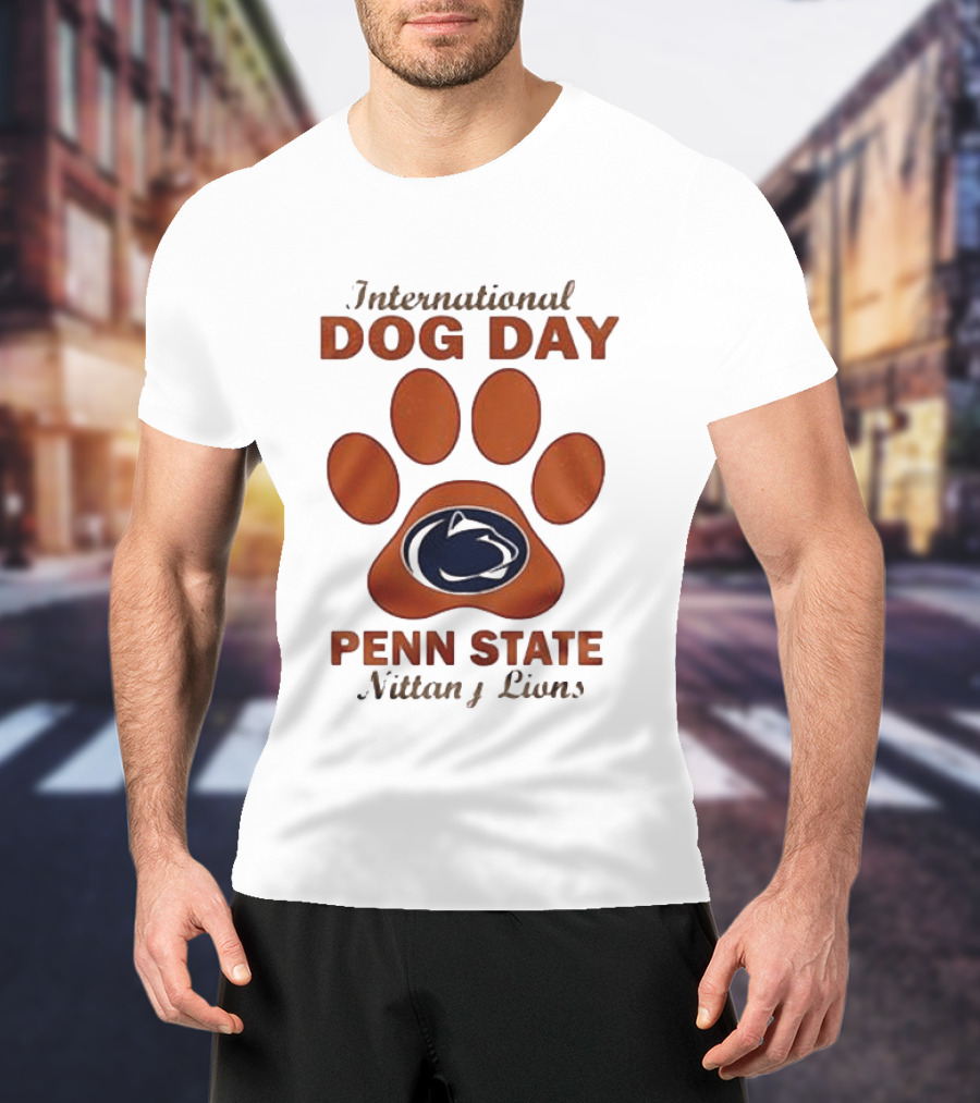 International Dog Day Paw Print Penn State Nittany Lions T-Shirt
