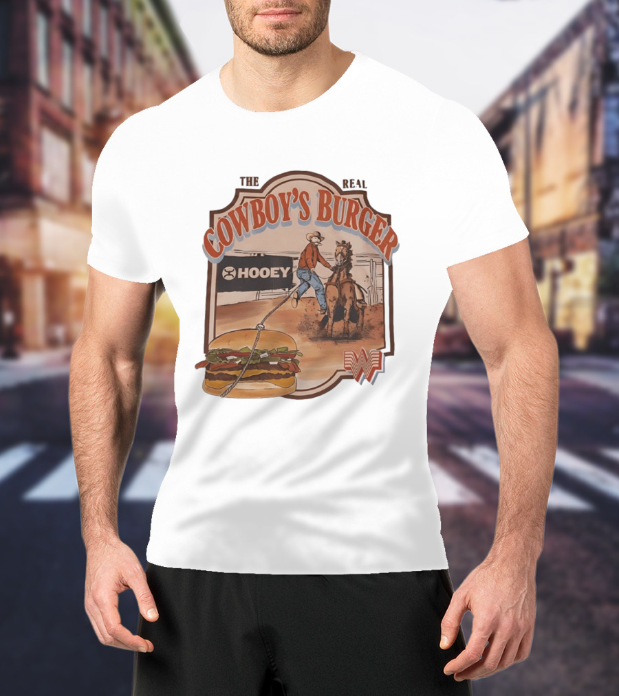 Hooey The Real Cowboy's Burger Western Ranch Rodeo T-Shirt
