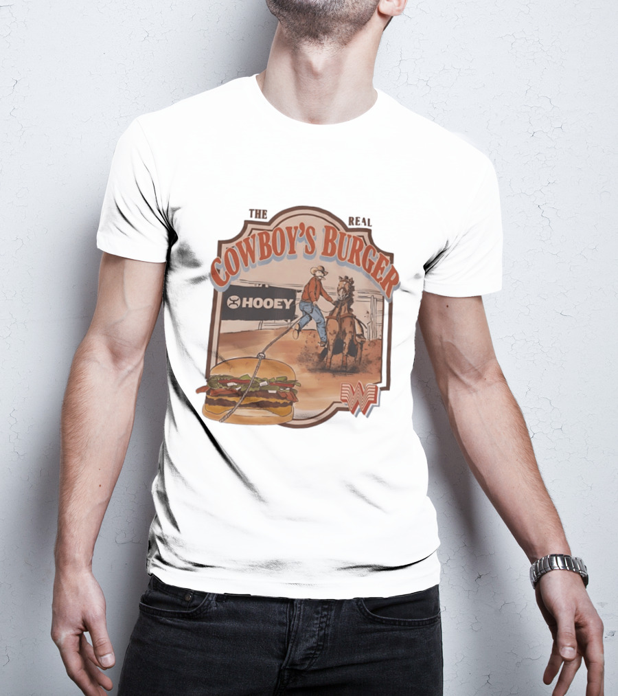 Hooey The Real Cowboy's Burger Western Ranch Rodeo T-Shirt