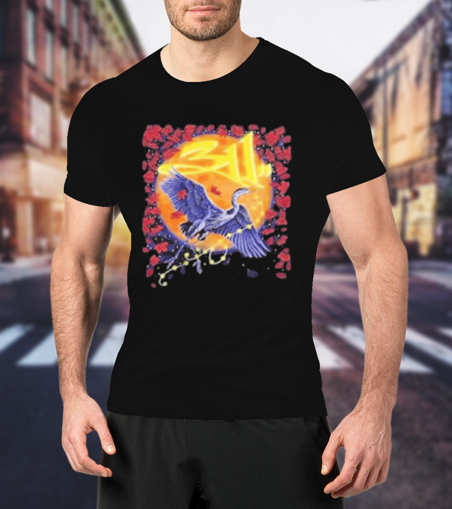 311 Band 2026 US Tour With Beach Weather Tunnel Vision Heron And Sun T-Shirt