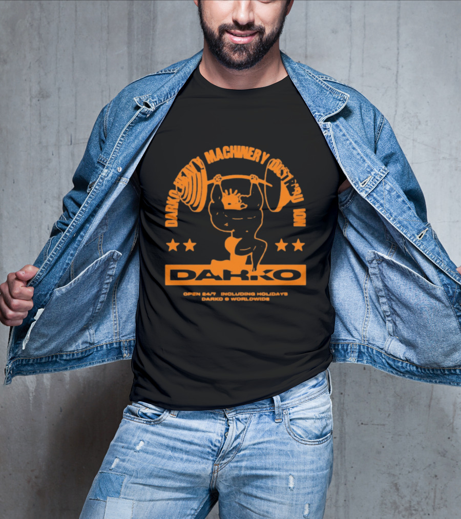 Darko Heavy Machinery Chest Pro Open 24 Hour Darko Worldwide T-Shirt