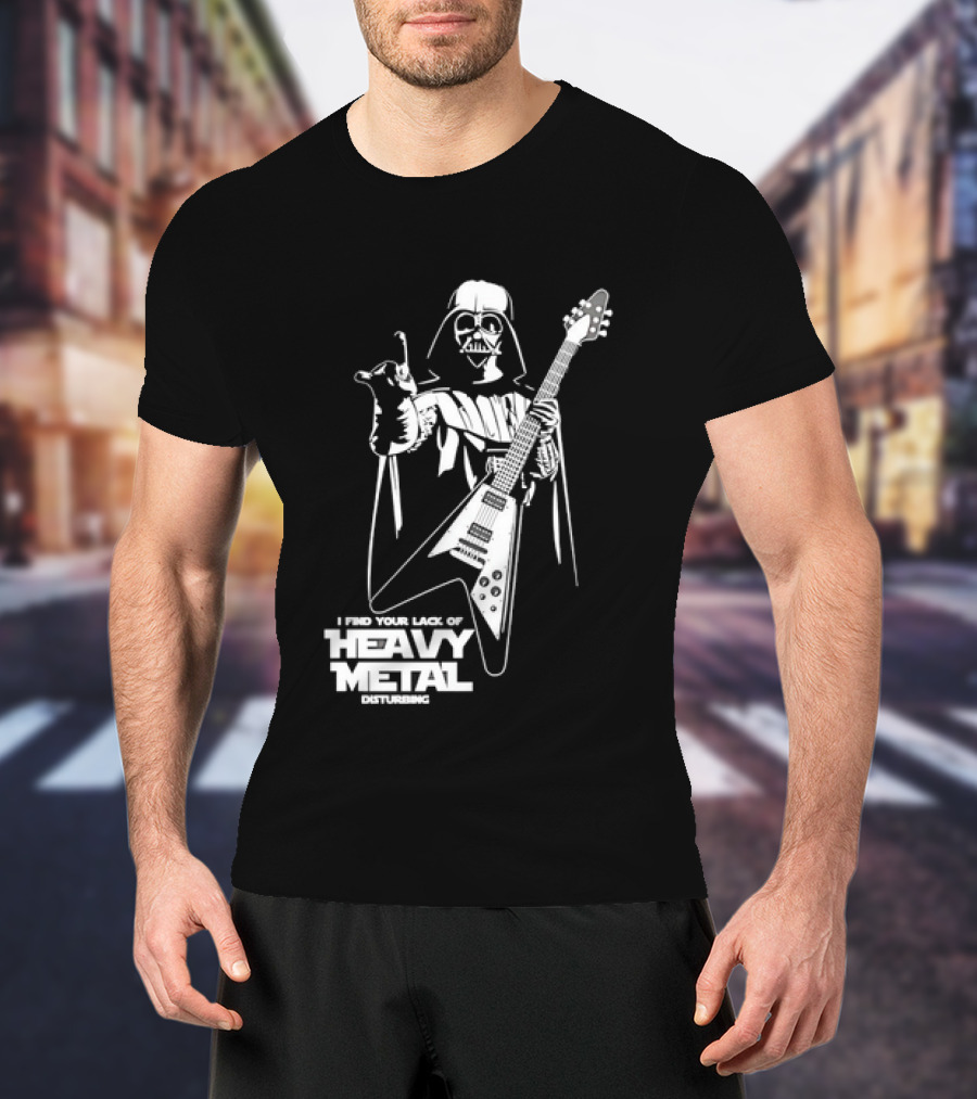 Darth Vader I Find Your Lack Of Heavy Metal Disturbing Guitar Jedi Star Wars T-Shirt