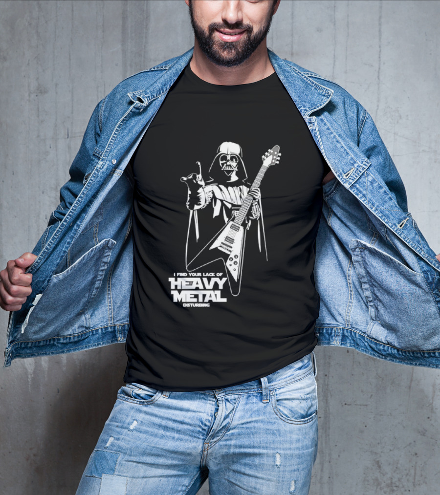 Darth Vader I Find Your Lack Of Heavy Metal Disturbing Guitar Jedi Star Wars T-Shirt