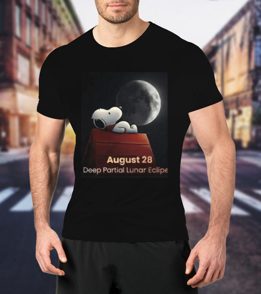 Snoopy August 28 Deep Partial Lunar Eclipse 2026 T-Shirt