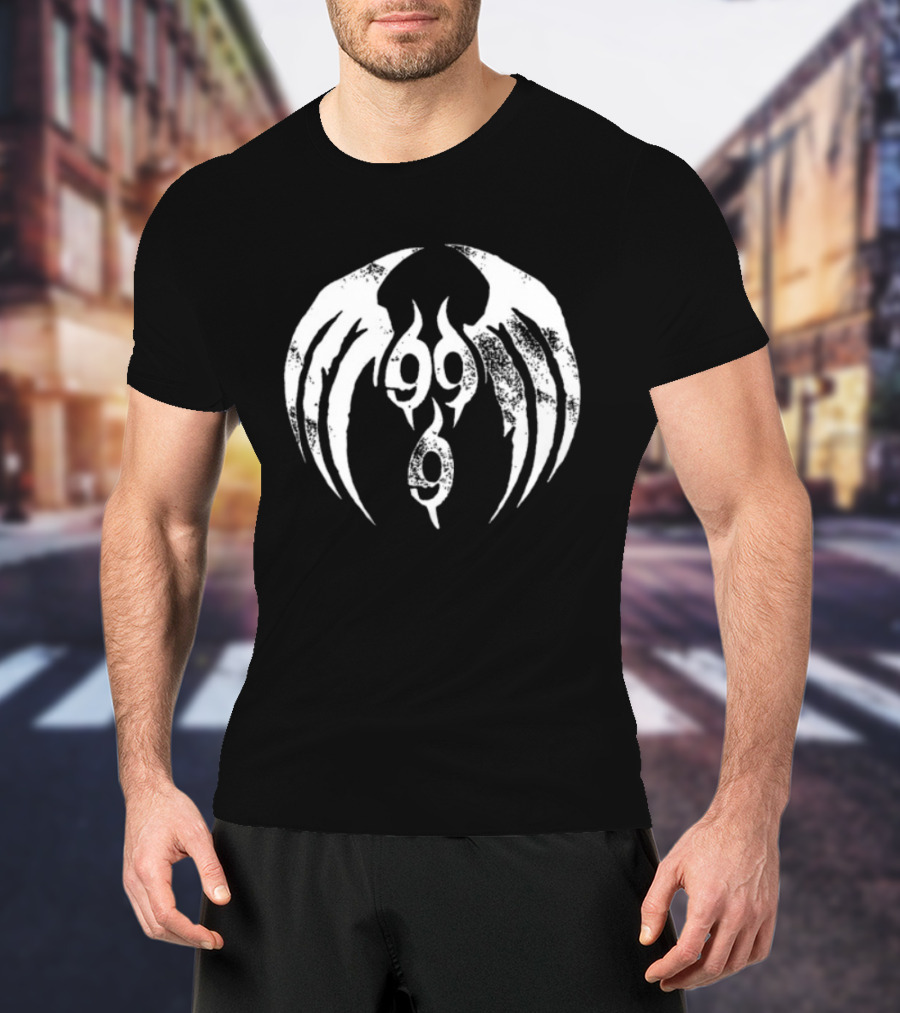 Ho99o9 Store Heaven Upside Down 999 Winged T-Shirt