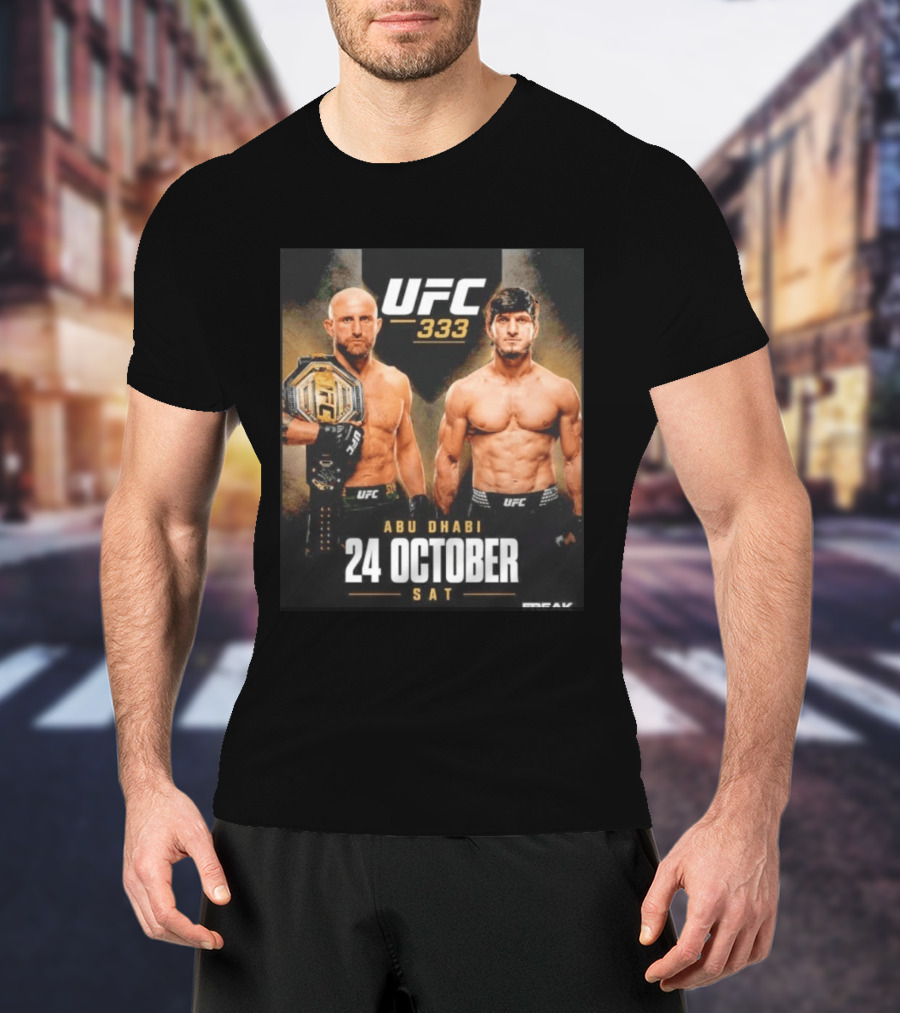 UFC 333 Alexander Volkanovski Vs Movsar Evloev 24 October Abu Dhabi Event T-Shirt
