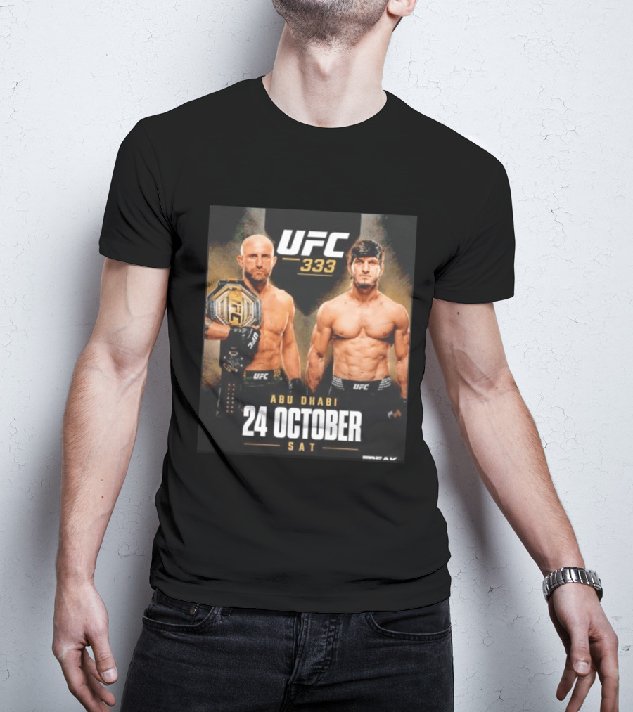 UFC 333 Alexander Volkanovski Vs Movsar Evloev 24 October Abu Dhabi Event T-Shirt