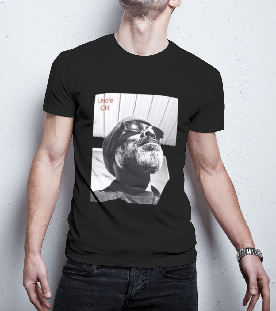 Uncle Clif Bring Back Common Sense Vintage Style Black And White Bearded Man In Sunglasses T-Shirt