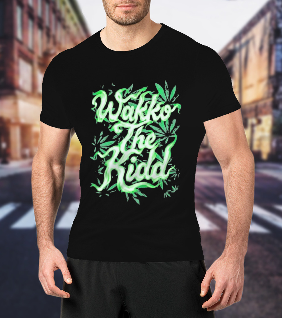 Wakko The Kidd Green Cannabis Leaf Marijuana T-Shirt