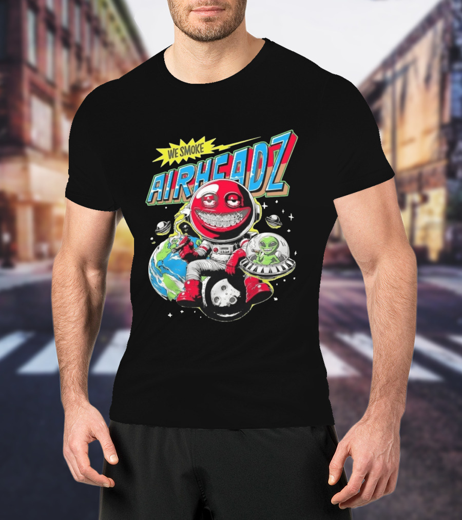 We Smoke Airheadz Astronaut Alien Space Adventure T-Shirt