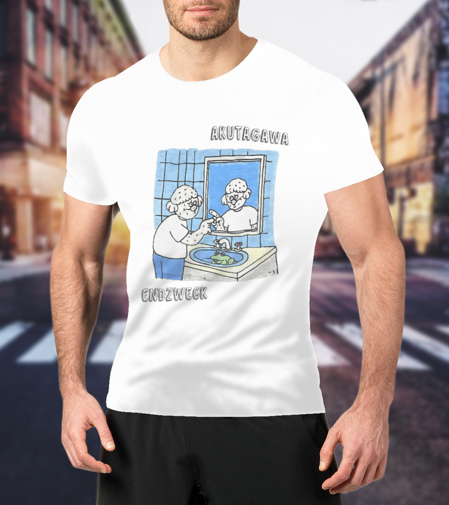 Akutagawa Endzweck Cartoon Mirror Reflection With Frog T-Shirt