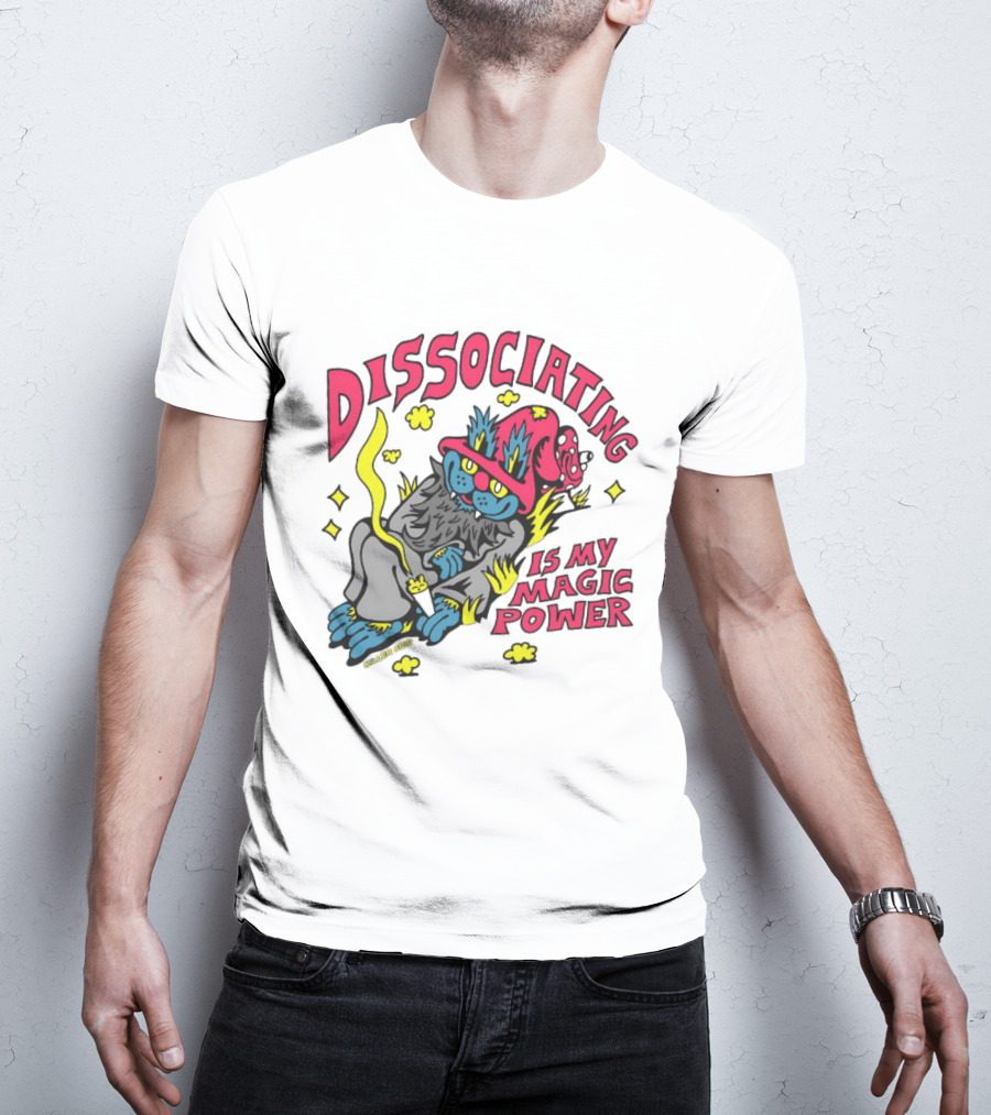 Dissociating Is My Magic Power Killer Acid Wizard Cat T-Shirt