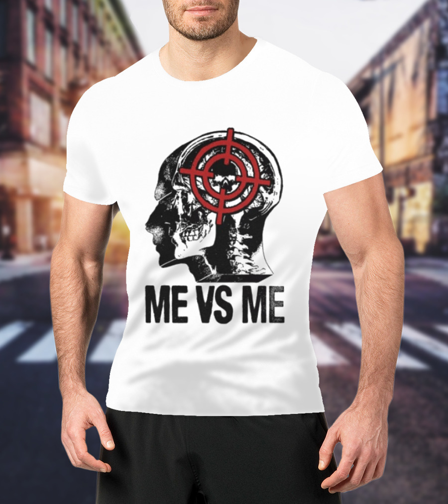 Get A Real Job Kid Store Me Vs Me White Target Head T-Shirt