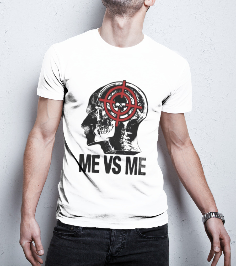 Get A Real Job Kid Store Me Vs Me White Target Head T-Shirt