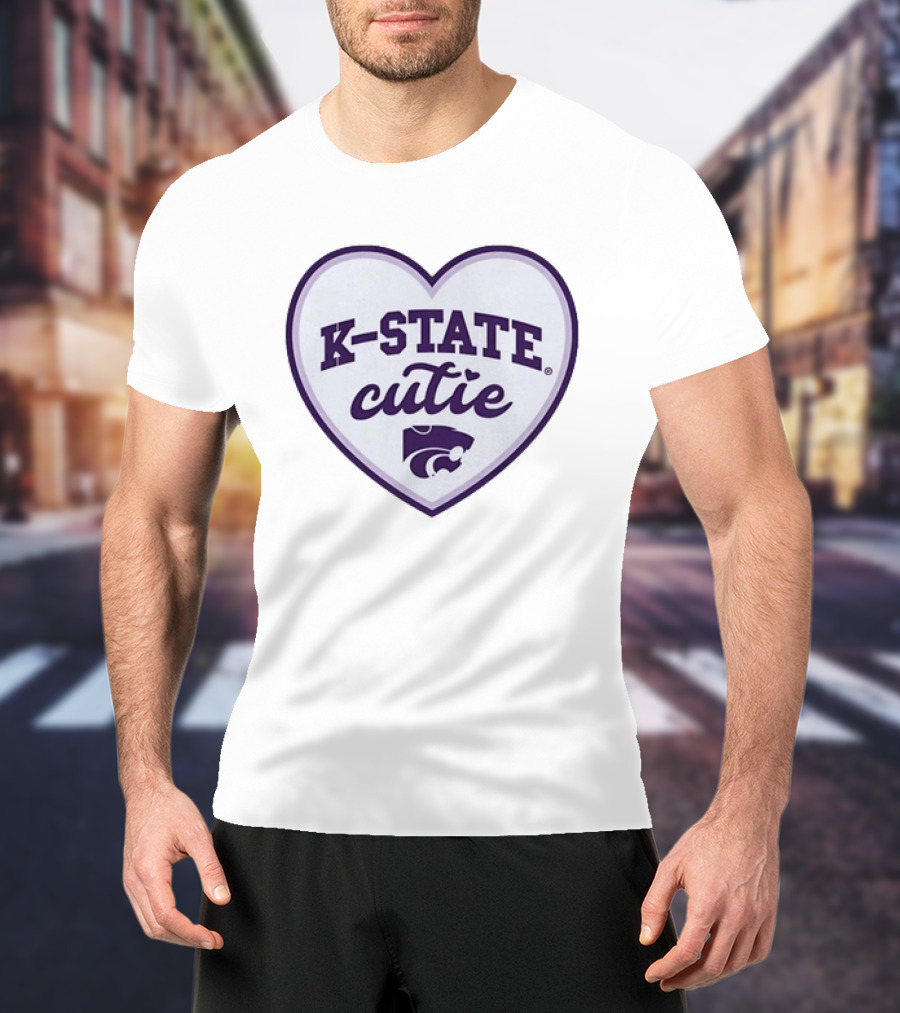 K State Cutie Heart Kansas State Wildcats T-Shirt