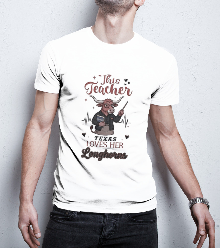 Texas Longhorns This Teacher Love Football T-Shirt