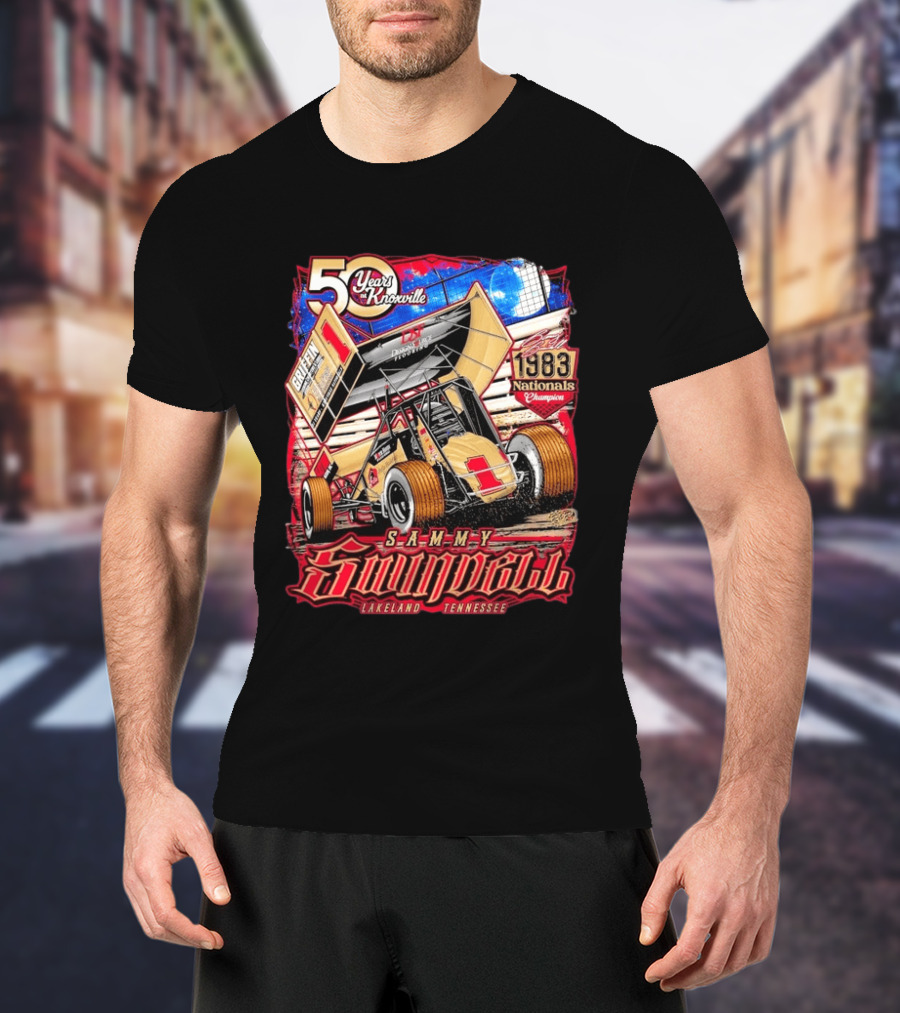 50 Years At Knoxville Sammy Swindell Sprint Car 1983 Nationals Champion Lakeland Tennessee T-Shirt
