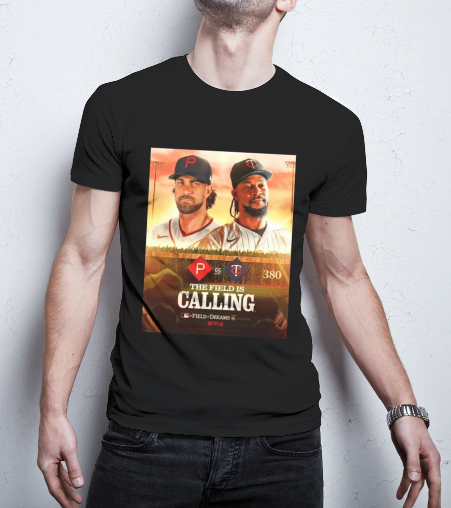 Philadelphia Vs Minnesota MLB Field Of Dreams Bryce Harper Byron Buxton Netflix 380 T-Shirt