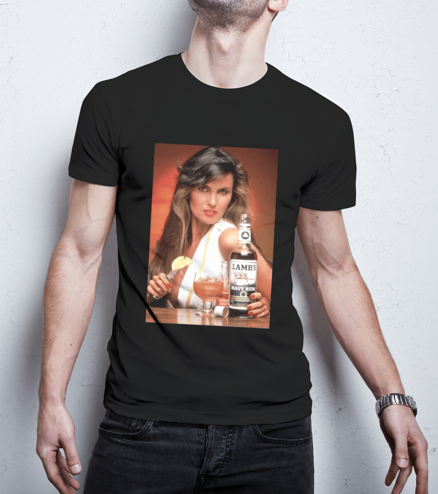 Lamb's Navy Rum Caroline Munro Orange Juice Cocktail Advertising T-Shirt