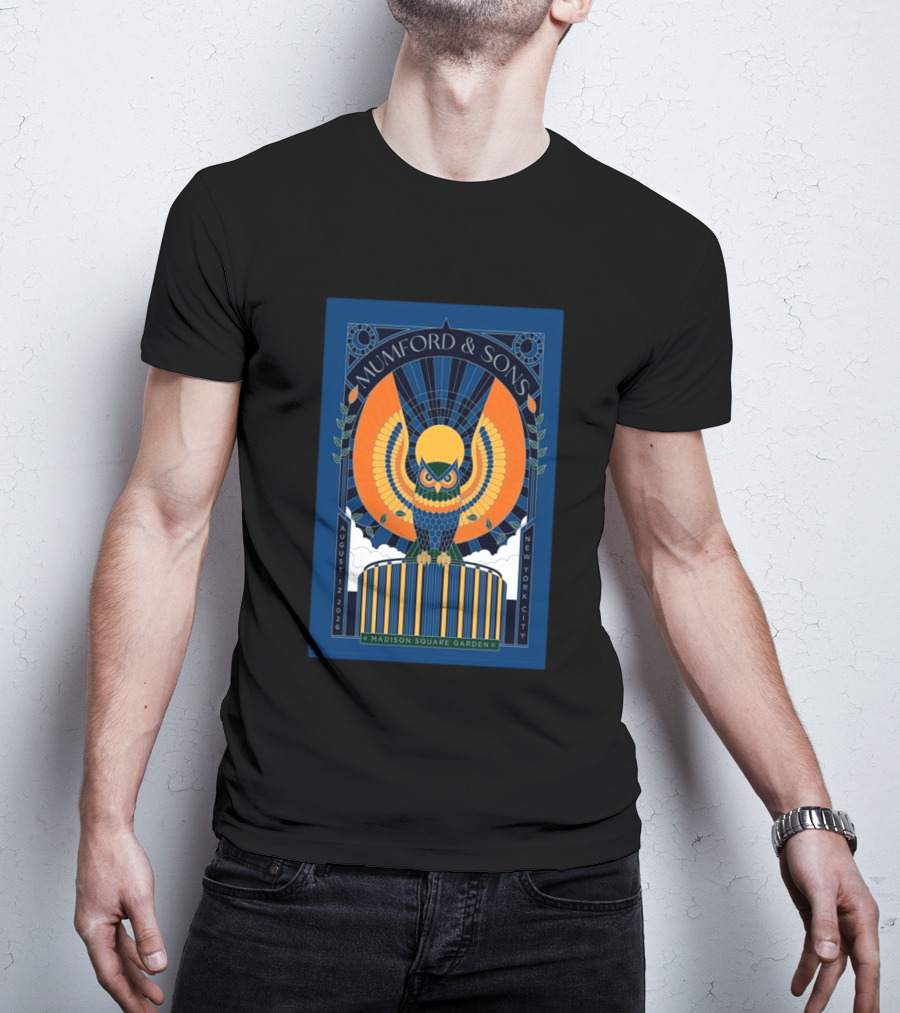Mumford & Sons New York City August 12 2026 Madison Square Garden Owl T-Shirt