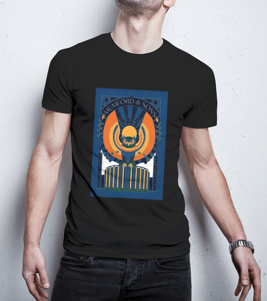 Mumford And Sons Madison Square Garden New York City August 12 2026 Owl T-Shirt
