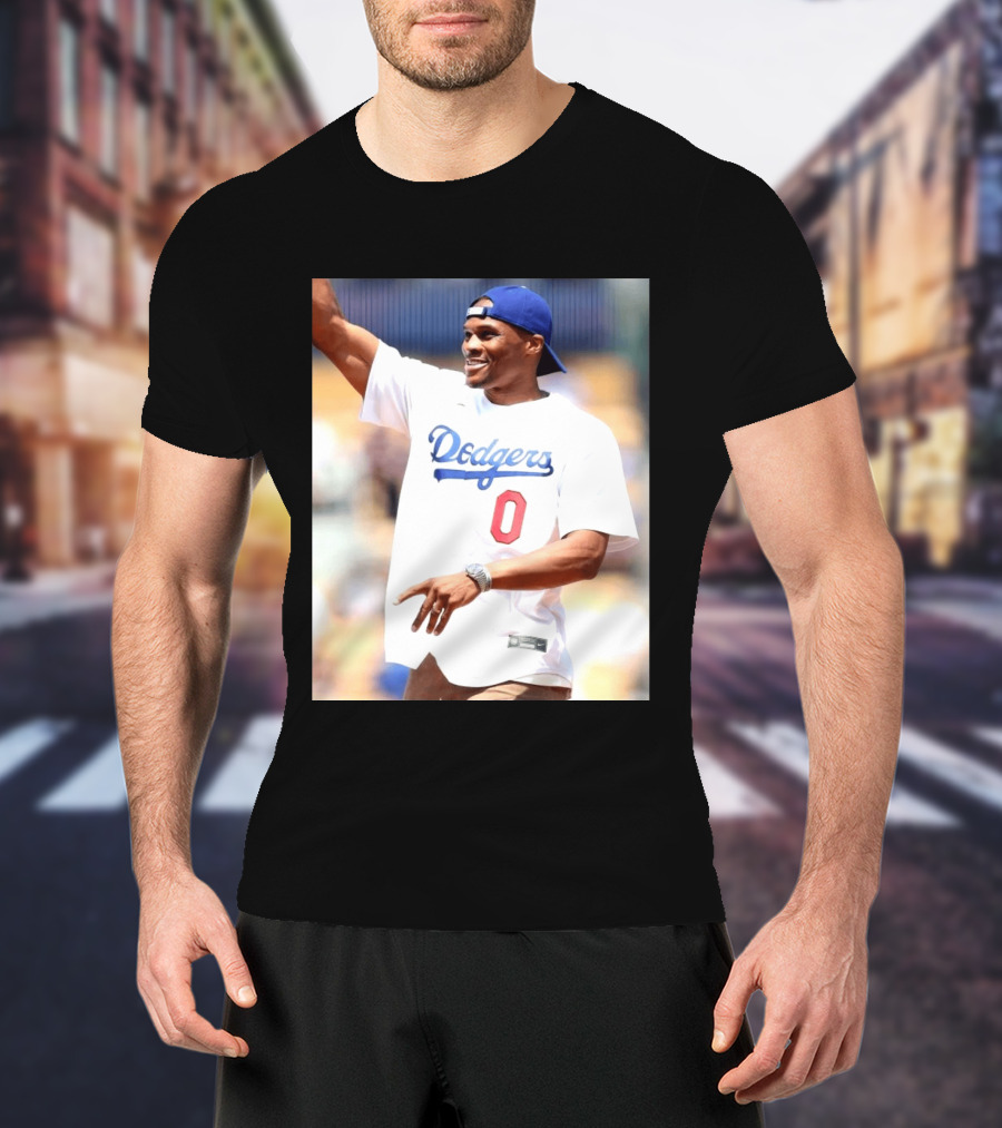 Russell Westbrook Dodgers 0 Jersey Celebration T-Shirt