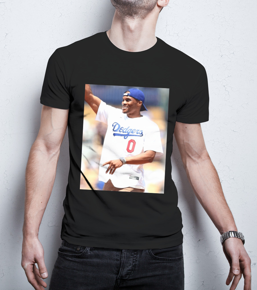 Russell Westbrook Dodgers 0 Jersey Celebration T-Shirt