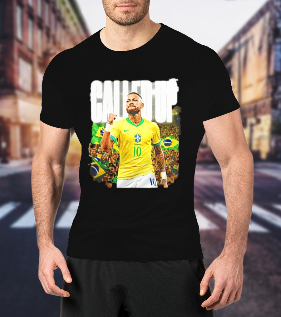Neymar Brazil Called Up Football 10 Jersey Celebration T-Shirt