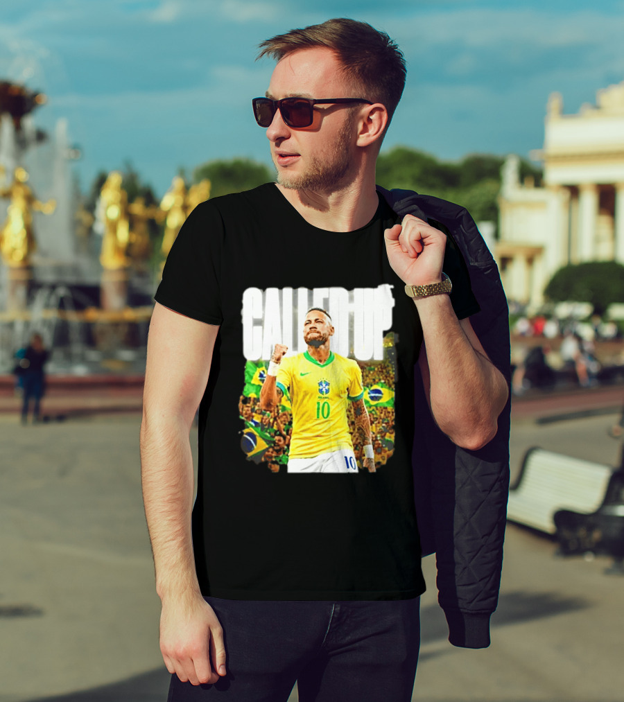 Neymar Brazil Called Up Football 10 Jersey Celebration T-Shirt