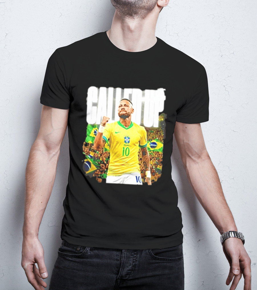 Neymar Brazil Called Up Football 10 Jersey Celebration T-Shirt