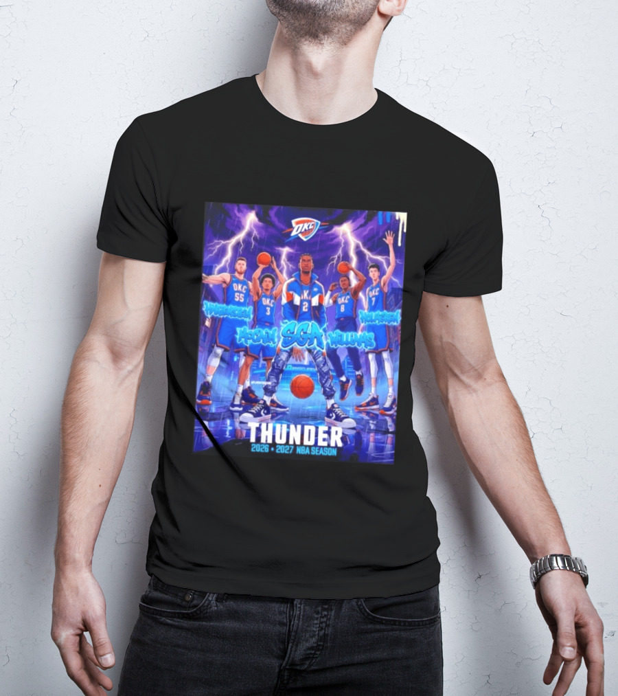 OKC Thunder 2026 2027 NBA Season SGA Hartenstein McCain Williams Holmgren T-Shirt
