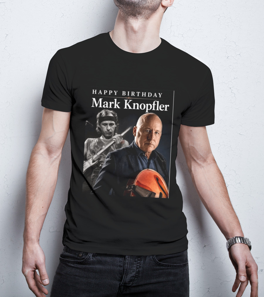 Mark Knopfler Birthday Celebration With Iconic Guitar T-Shirt