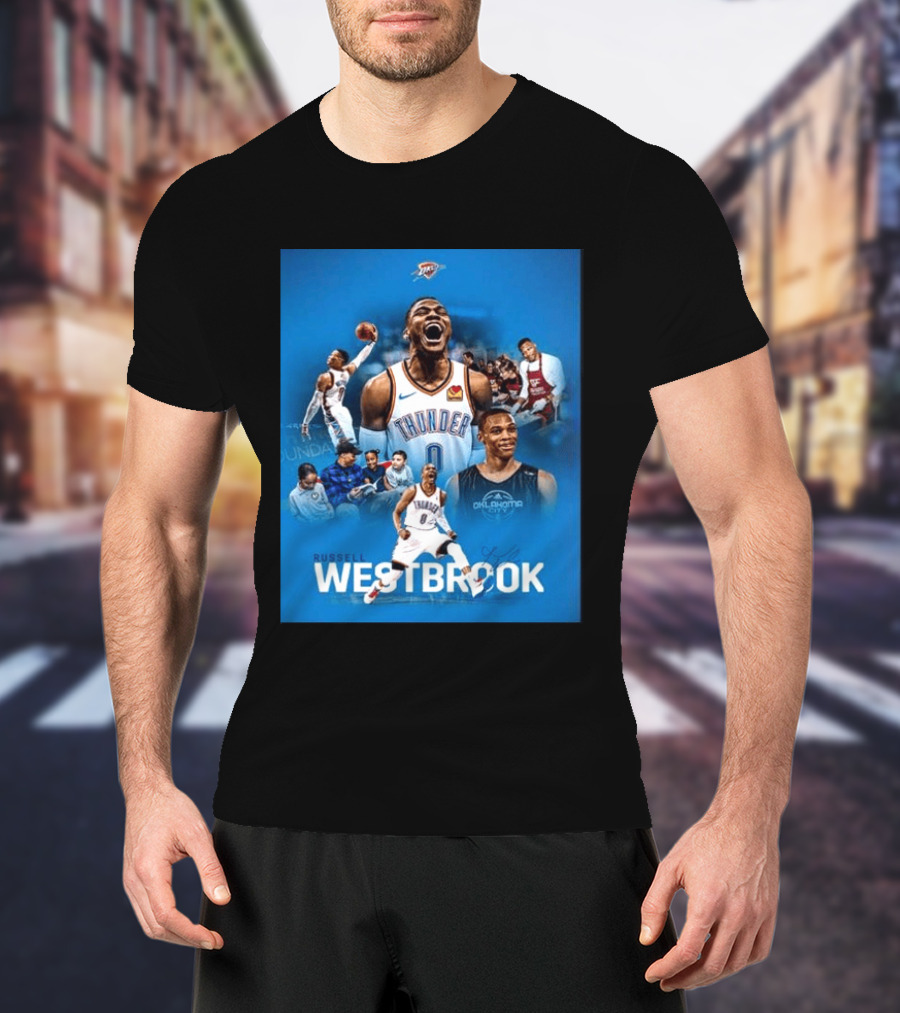 Russell Westbrook OKC Thunder Thank You For Everything Retirement T-Shirt